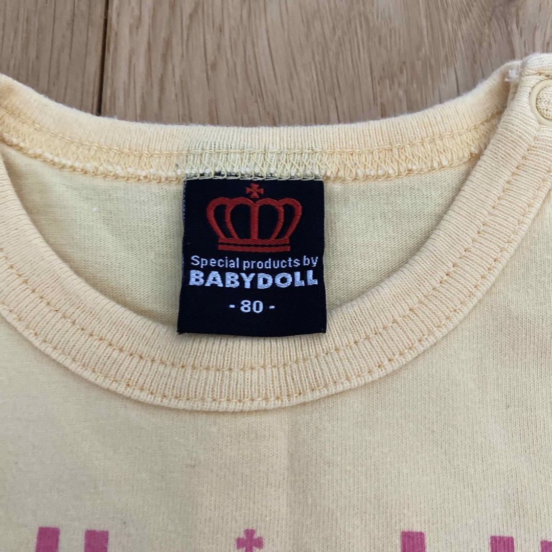 BABYDOLL(ベビードール)のbaby doll Disney ミッキー　半袖　ベビードール　Tシャツ　80㎝ キッズ/ベビー/マタニティのベビー服(~85cm)(Ｔシャツ)の商品写真