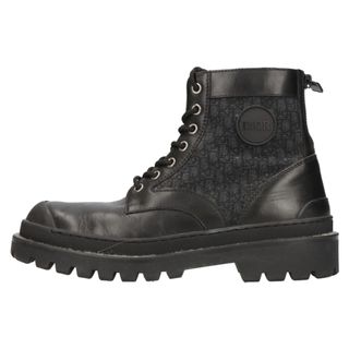 ディオール(Dior)のDIOR ディオール explorer short boots エクスプローラー オブリークジャガードブーツ ブラック(スニーカー)