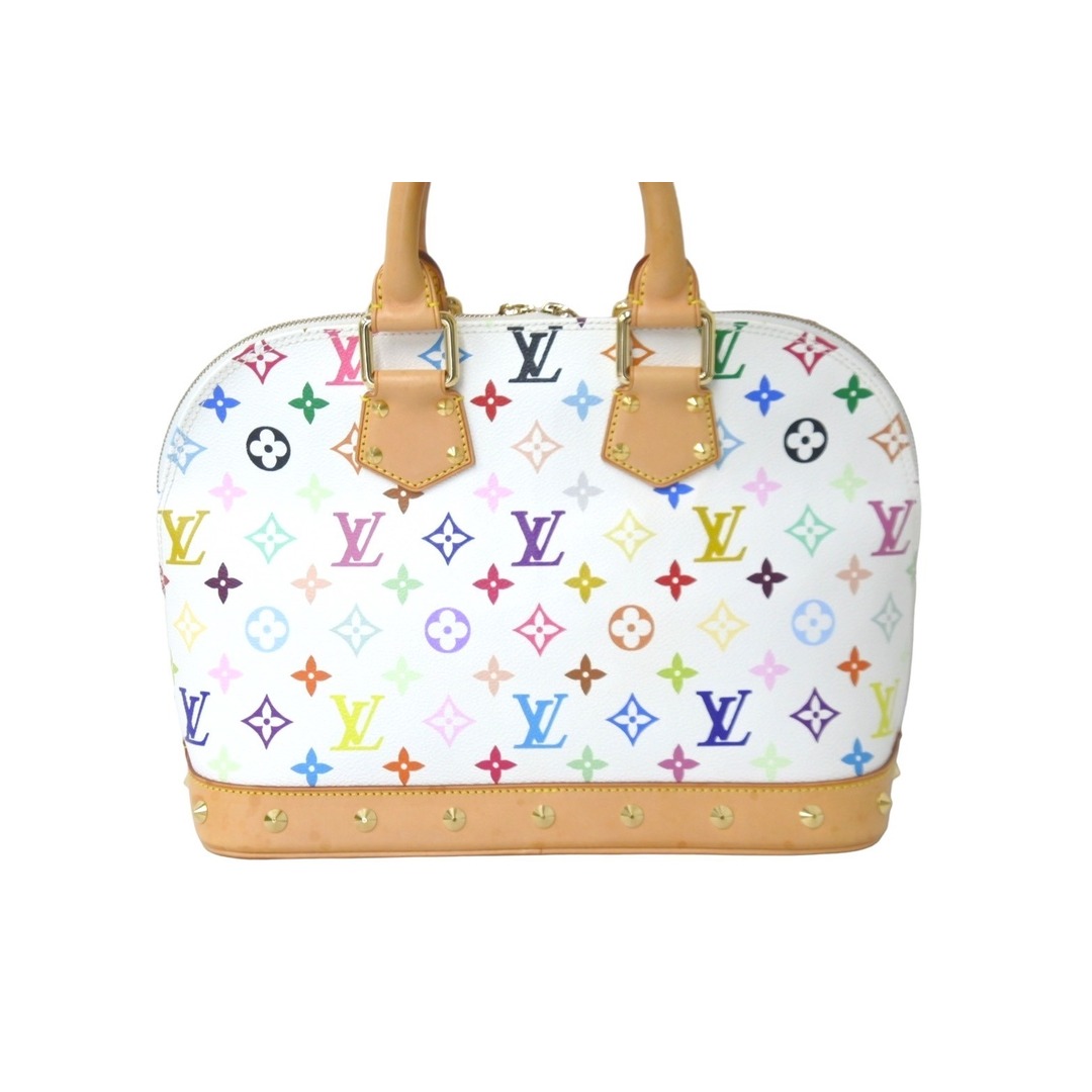 LOUIS VUITTON(ルイヴィトン)のLOUIS VUITTON ルイヴィトン 村上隆 ハンドバッグ アルマ M92647 モノグラムマルチ ブロン ホワイト 美品 中古 59540 レディースのバッグ(ハンドバッグ)の商品写真