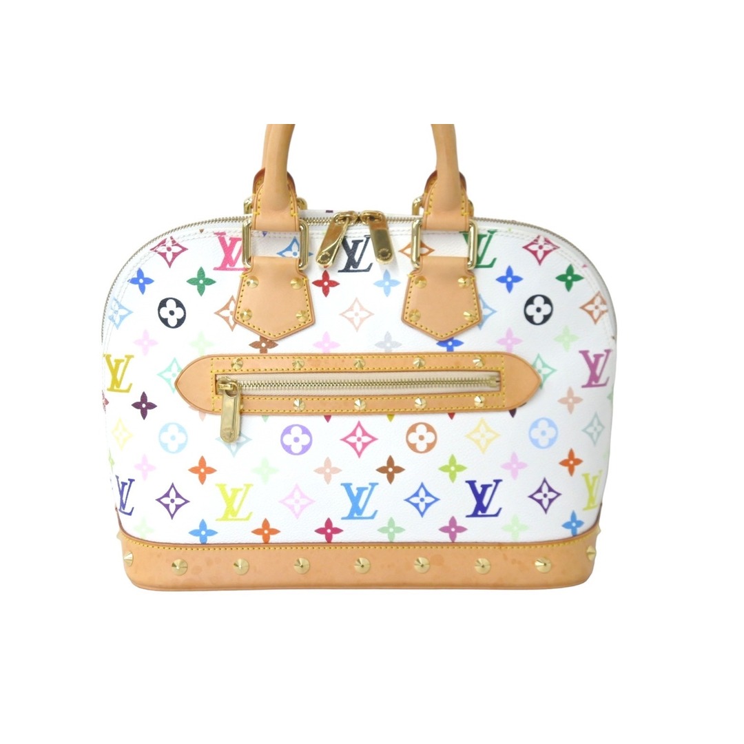 LOUIS VUITTON(ルイヴィトン)のLOUIS VUITTON ルイヴィトン 村上隆 ハンドバッグ アルマ M92647 モノグラムマルチ ブロン ホワイト 美品 中古 59540 レディースのバッグ(ハンドバッグ)の商品写真