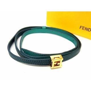 フェンディ(FENDI)の■極美品■ FENDI フェンディ レザー ネックレス チョーカー アクセサリー レディース グリーン系 AU7755 (その他)