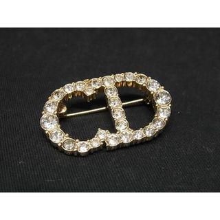 ディオール(Dior)の■新品同様■ ChristianDior クリスチャンディオール CDロゴ ラインストーン ピンブローチ ピンバッジ アクセサリー ゴールド系 AS7429(その他)