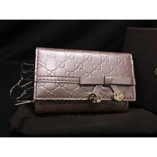 グッチ(Gucci)の■新品同様■ GUCCI グッチ 322322 ラブリーハート マイクログッチ パテントレザー 6連 キーケース 鍵入れ レディース ピンク系 AS7384 (その他)