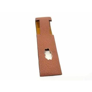 エルメス(Hermes)の■極美品■ HERMES エルメス レザー ラゲッジタグ バッグタグ チャーム ピンクブラウン系 AT5914(その他)