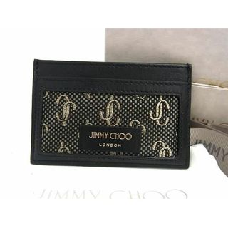 ジミーチュウ(JIMMY CHOO)の■新品■未使用■ JIMMY CHOO ジミーチュウ キャンバス×レザー カードケース カード入れ パスケース 定期入れ ブラック系 AS8224 (その他)