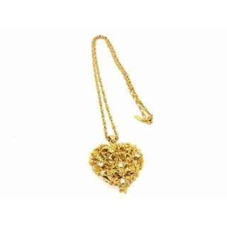 イヴサンローラン(Yves Saint Laurent)の■極美品■ YVESSAINTLAURENT イヴサンローラン ヴィンテージ ハート ネックレス ペンダント アクセサリー ゴールド系 AU7724 (その他)