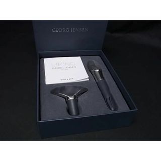 Georg Jensen - ■極美品■ GEORG JENSEN ジョージ ジェンセン WINE &amp; BAR ワインストッパー ワインポアラー 2点セット シルバー系×グレー系 AS7439