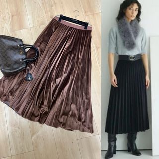 アナイ(ANAYI)の美品　ANAYI 21AW スカート　ロング　プリーツ　アナイ(ロングスカート)