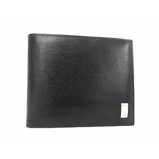 ダンヒル(Dunhill)の■新品同様■ dunhill ダンヒル レザー 二つ折り 財布 ウォレット 札入れ カード入れ メンズ ブラック系 AT6632 (長財布)