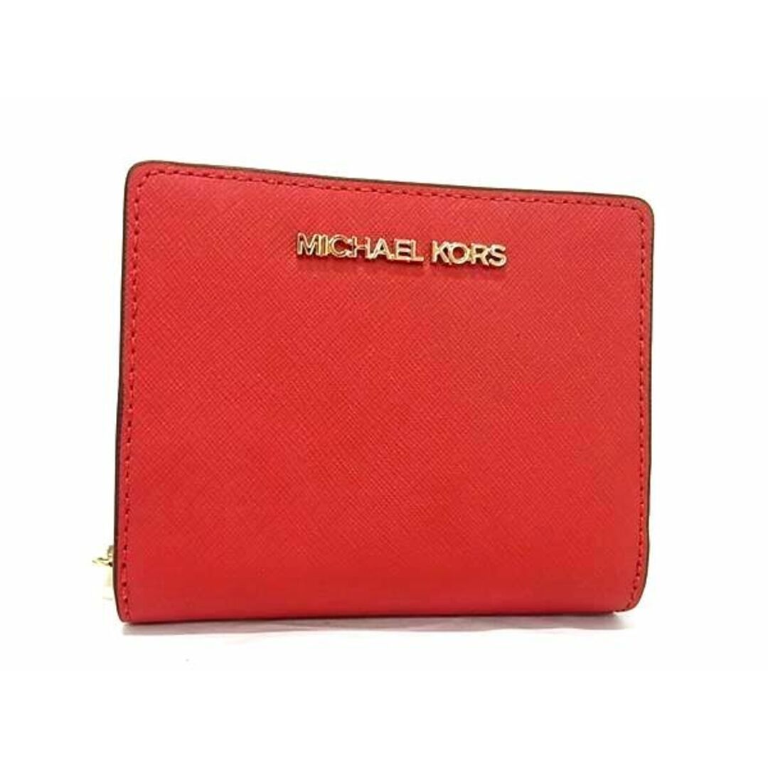 未使用 マイケルコース 財布 赤レザーカラー