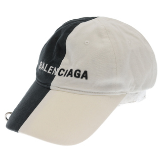 バレンシアガ(Balenciaga)のBALENCIAGA バレンシアガ 50/50 CAP バイカラー ファブリックキャップ 帽子 ブラック/ホワイト 656455(キャップ)
