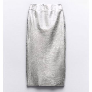 ザラ(ZARA)の新品✨メタリックスカート(ロングスカート)