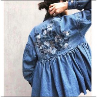 クラネ(CLANE)のセール　CLANE EMBROIDERY DENIM JACKET サイズ2(Gジャン/デニムジャケット)