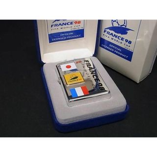 ジッポー(ZIPPO)の■新品同様■ ZIPPO ジッポー フランスワールドカップ 1998年限定 高級ライター オイルライター 喫煙グッズ 喫煙具 シルバー系 AS8232 (その他)