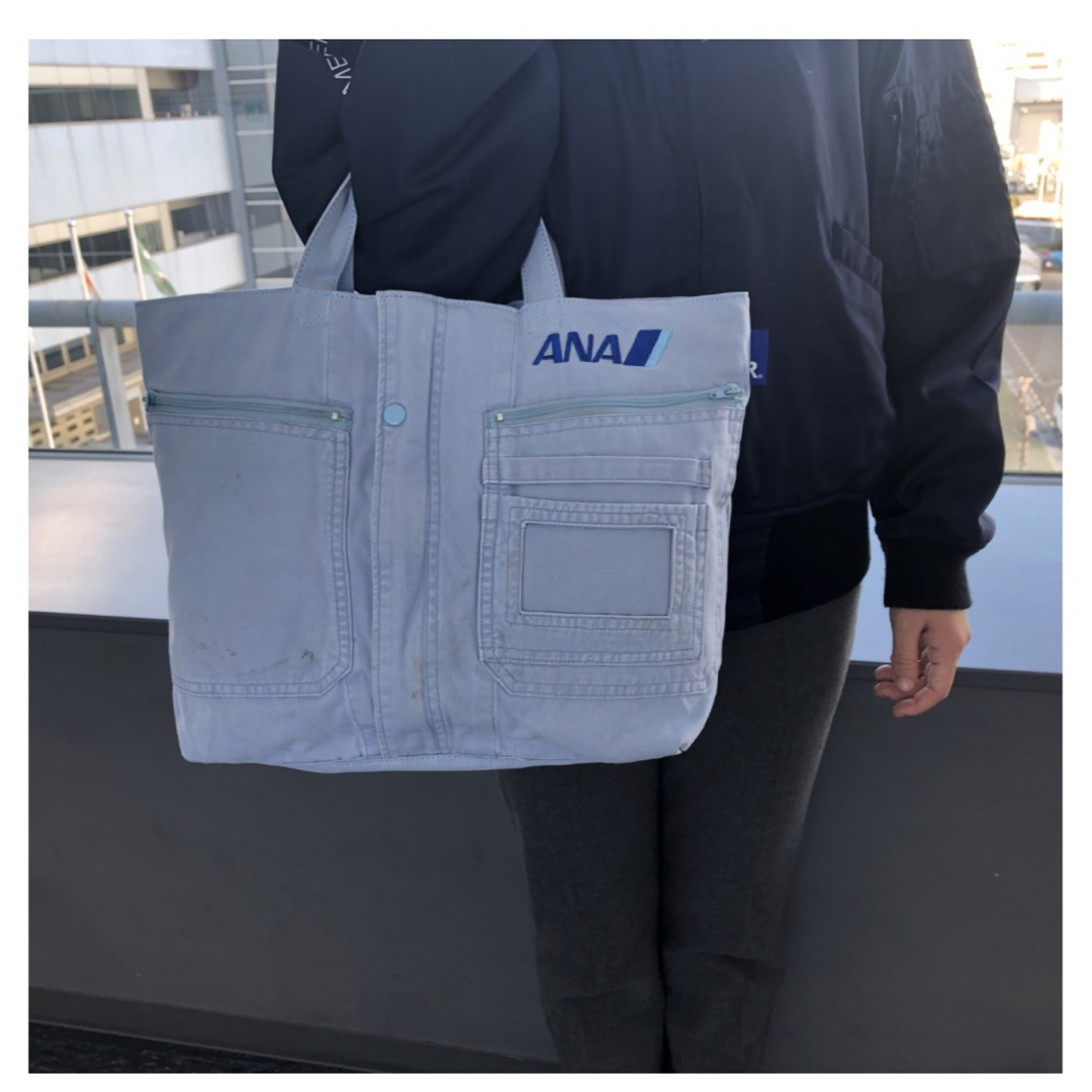 ANA作業整備着トートバッグ おもろい アップサイクル ツナギ ANA作業整備着トートバッグ おもろい アップサイクル ツナギ