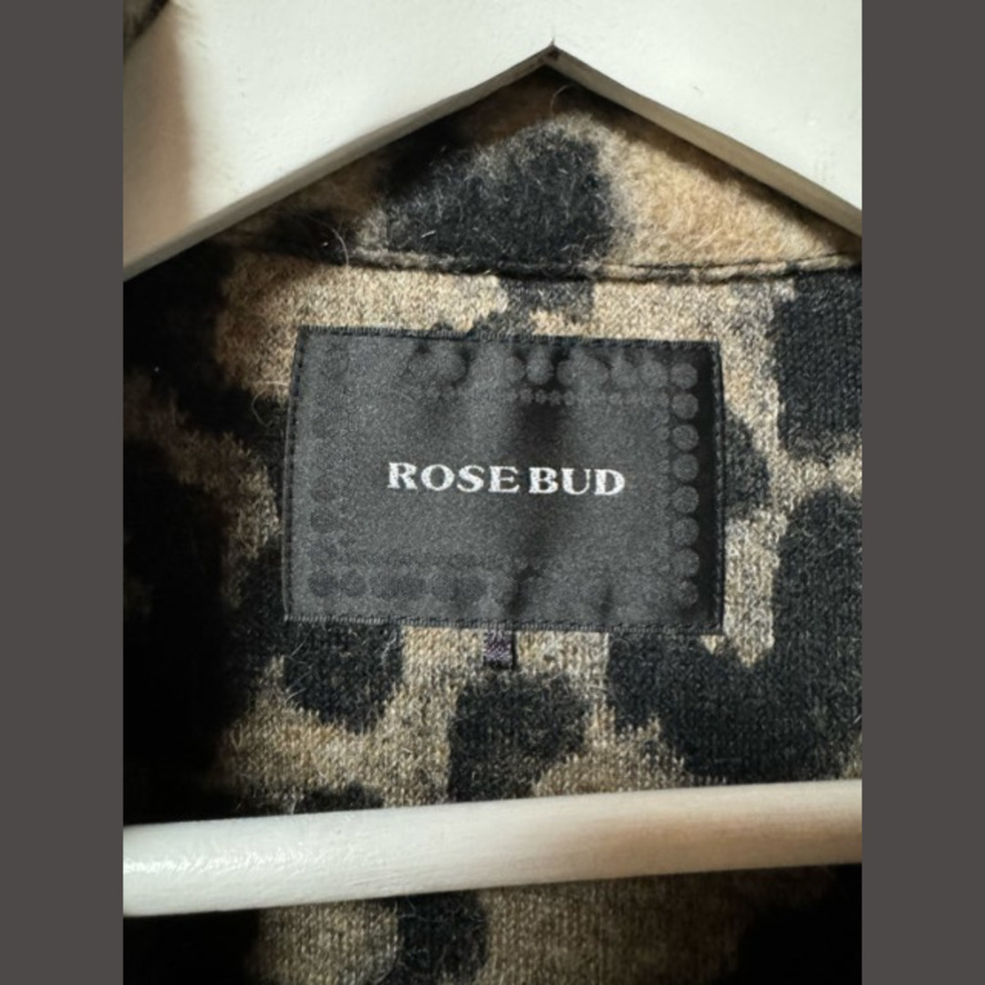 ROSE BUD(ローズバッド)のローズバッド ROSE BUD レオパード柄 コート モヘア混 F レディースのジャケット/アウター(その他)の商品写真