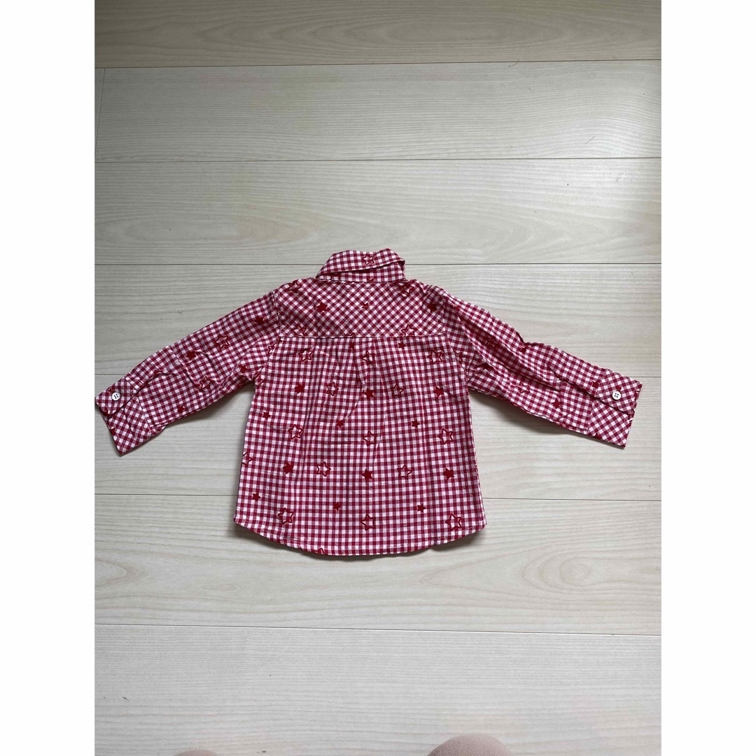 Lee(リー)の【美品】Lee チェックシャツ　80cm 子供服 キッズ/ベビー/マタニティのベビー服(~85cm)(シャツ/カットソー)の商品写真