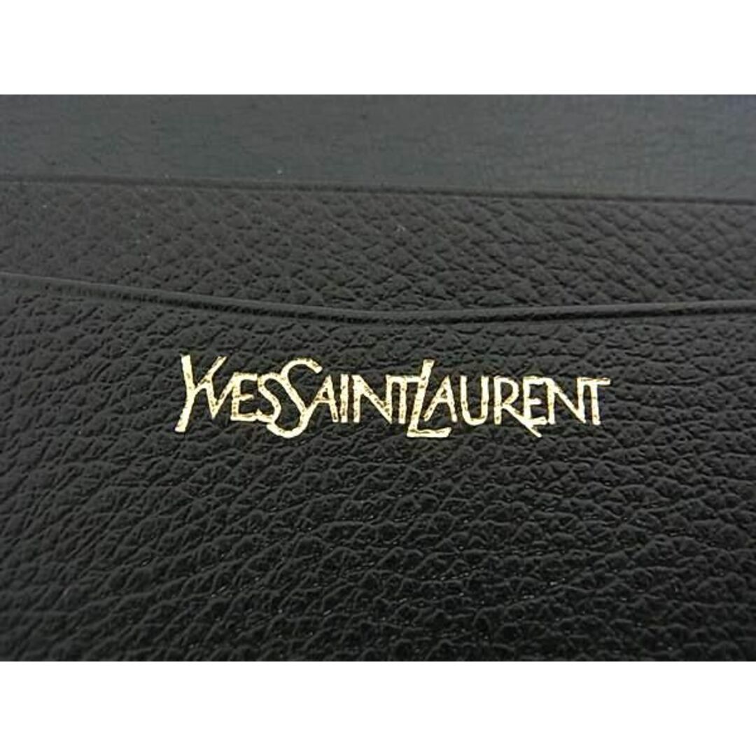 Yves Saint Laurent(イヴサンローラン)の■新品■未使用■ YVESSAINTLAURENT イヴサンローラン レザー 二つ折り 長財布 ウォレット 札入れ カード入れ ブラック系 AU9364  レディースのファッション小物(財布)の商品写真