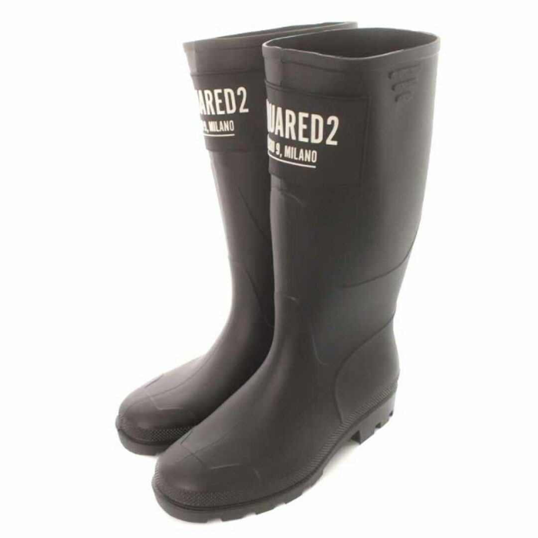 約35cm足首DSQUARED2 Rain Boots レインブーツ 43 28.7cm 黒