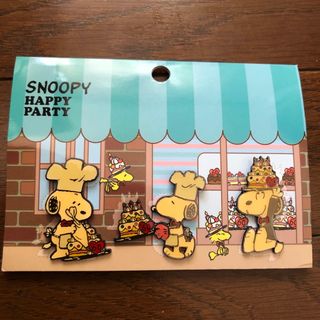 スヌーピー(SNOOPY)のスヌーピー ピンバッジ 60周年 パティシエ 3個セット(バッジ/ピンバッジ)