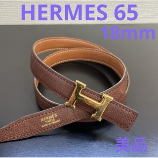 Hermes - HERMES エルメス Hバックル レザーベルト 黒赤 本革 〇Y刻印 ...