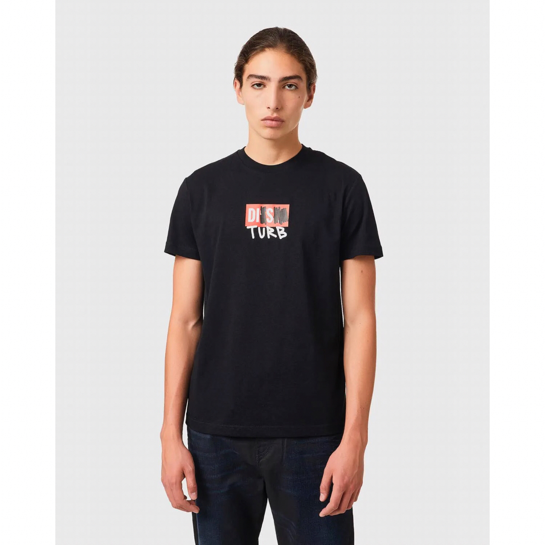 DIESEL(ディーゼル)のDIESEL Tシャツ M A032640GRAM Men's Slimブラック メンズのトップス(Tシャツ/カットソー(半袖/袖なし))の商品写真