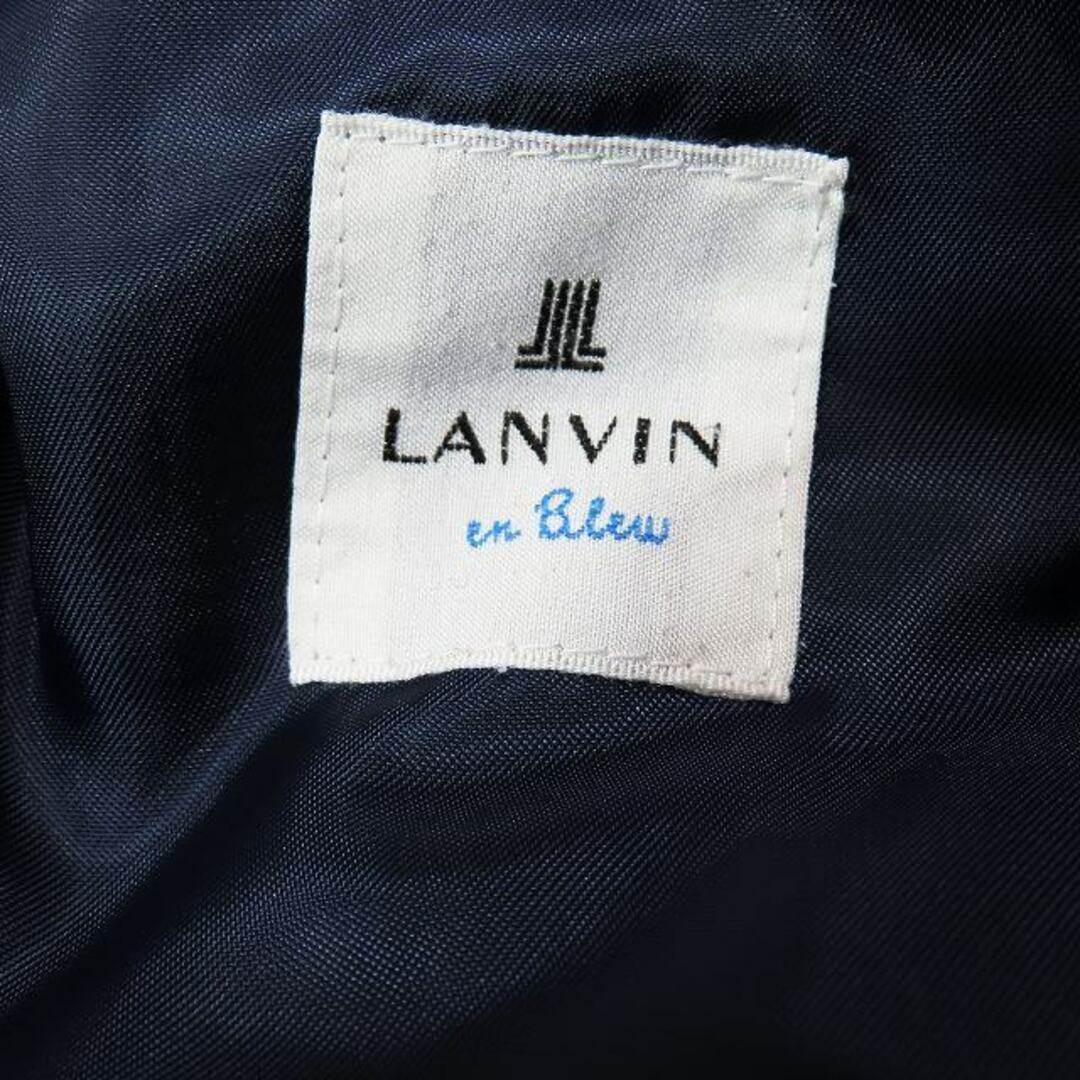 LANVIN en Bleu(ランバンオンブルー)の美品 ランバンオンブルー 総柄 テーラードジャケット ブレザー ネイビー メンズのジャケット/アウター(テーラードジャケット)の商品写真