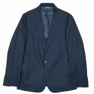 ランバンオンブルー(LANVIN en Bleu)の美品 ランバンオンブルー 総柄 テーラードジャケット ブレザー ネイビー(テーラードジャケット)