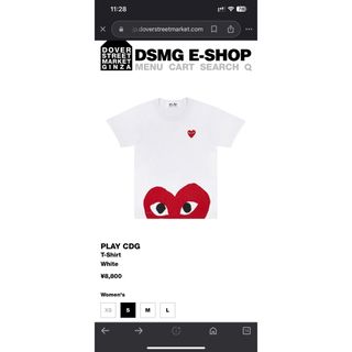 コムデギャルソンシャツ(COMME des GARCONS SHIRT)のPLAY CDG T-Shirt White women's(Tシャツ/カットソー(半袖/袖なし))