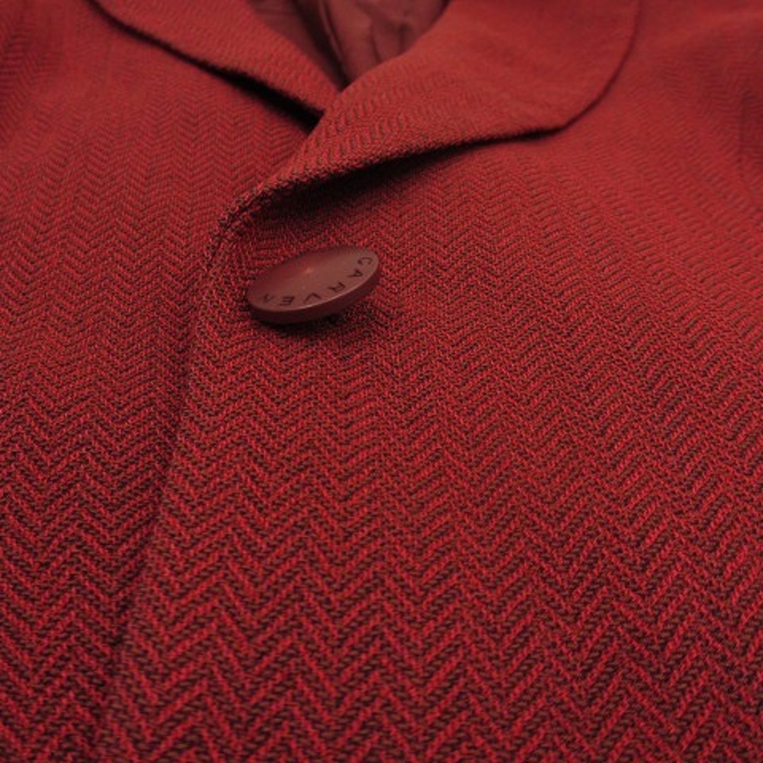 CARVEN(カルヴェン)のカルヴェン ノワール ジャケット シングル 赤 茶 ウール シルク混 48 L位 レディースのジャケット/アウター(その他)の商品写真