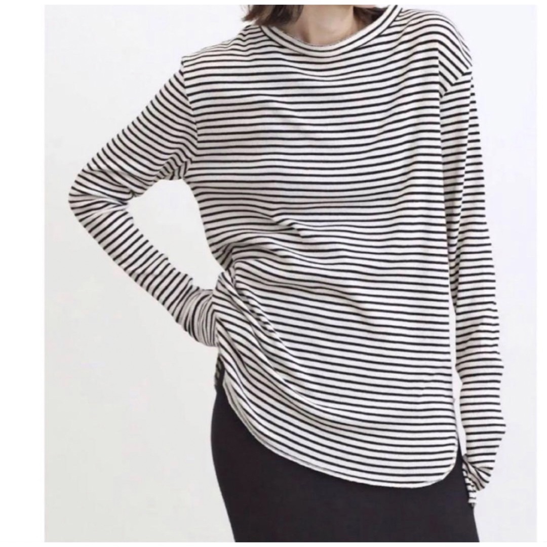 L'Appartement DEUXIEME CLASSE(アパルトモンドゥーズィエムクラス)のL'Appartement Border Rib Longsleeve T-sh レディースのトップス(カットソー(長袖/七分))の商品写真