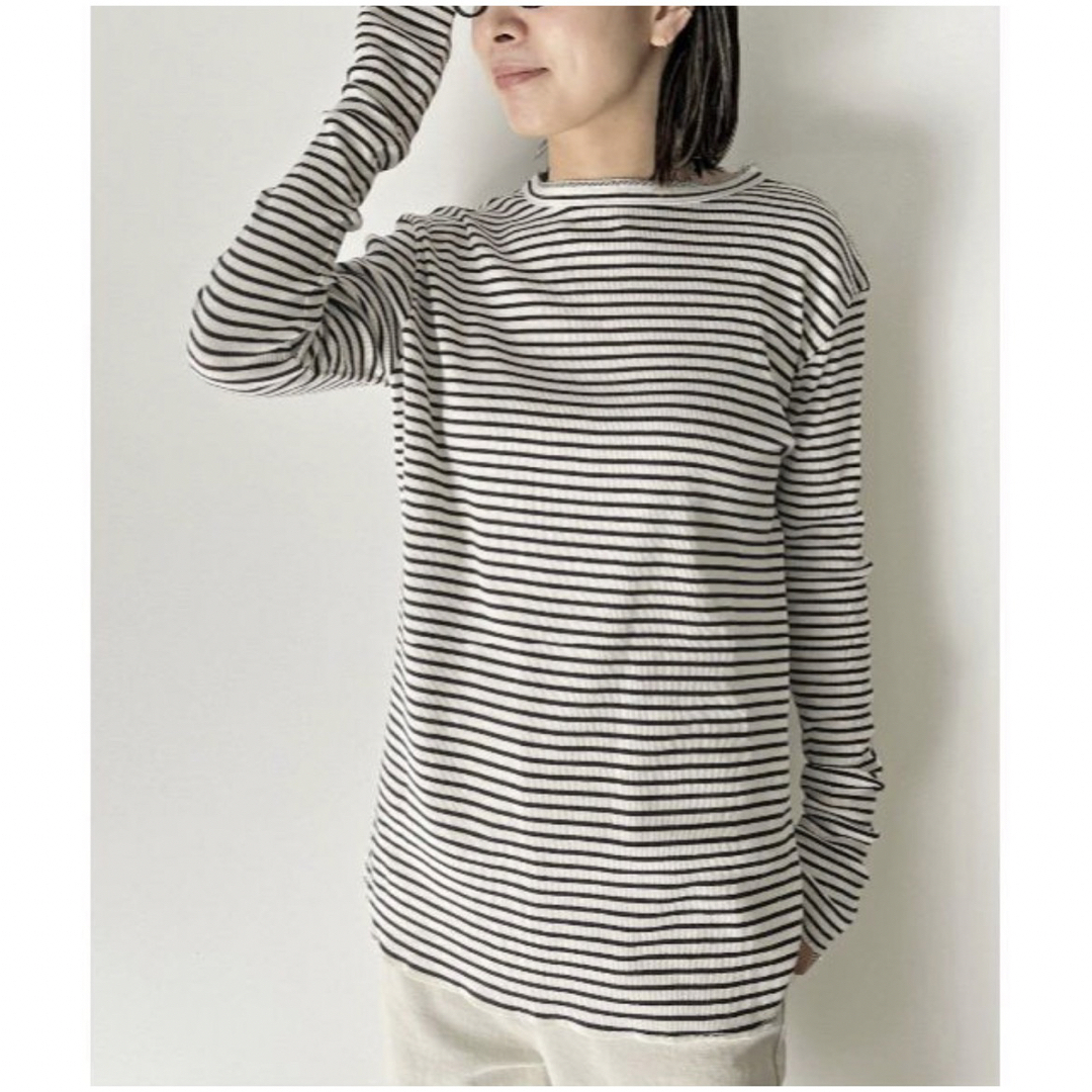 L'Appartement DEUXIEME CLASSE(アパルトモンドゥーズィエムクラス)のL'Appartement Border Rib Longsleeve T-sh レディースのトップス(カットソー(長袖/七分))の商品写真