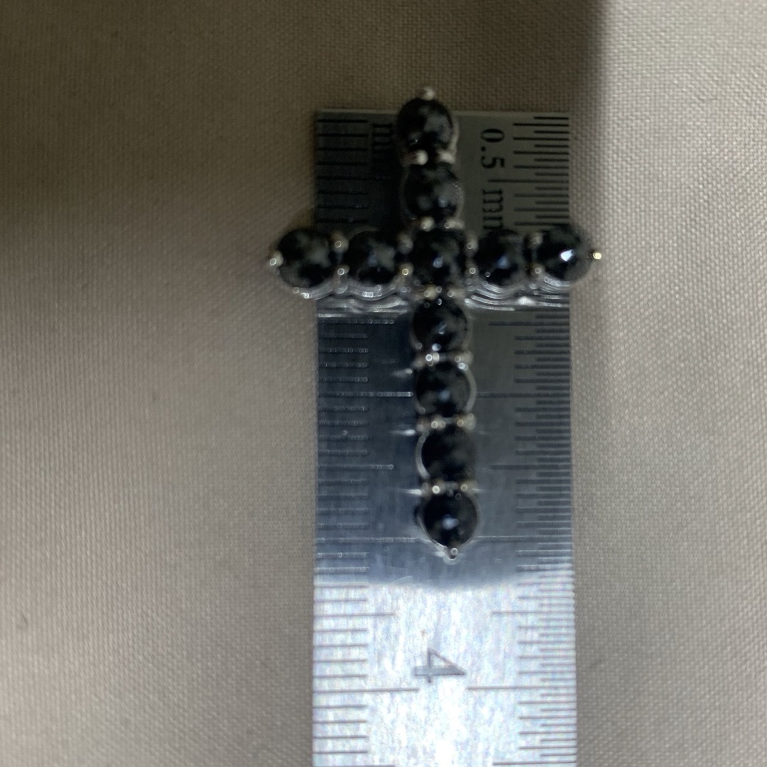 3ct ブラック ダイヤモンド クロス ネックレス　喜平　k18 WG 刻印有 メンズのアクセサリー(ネックレス)の商品写真