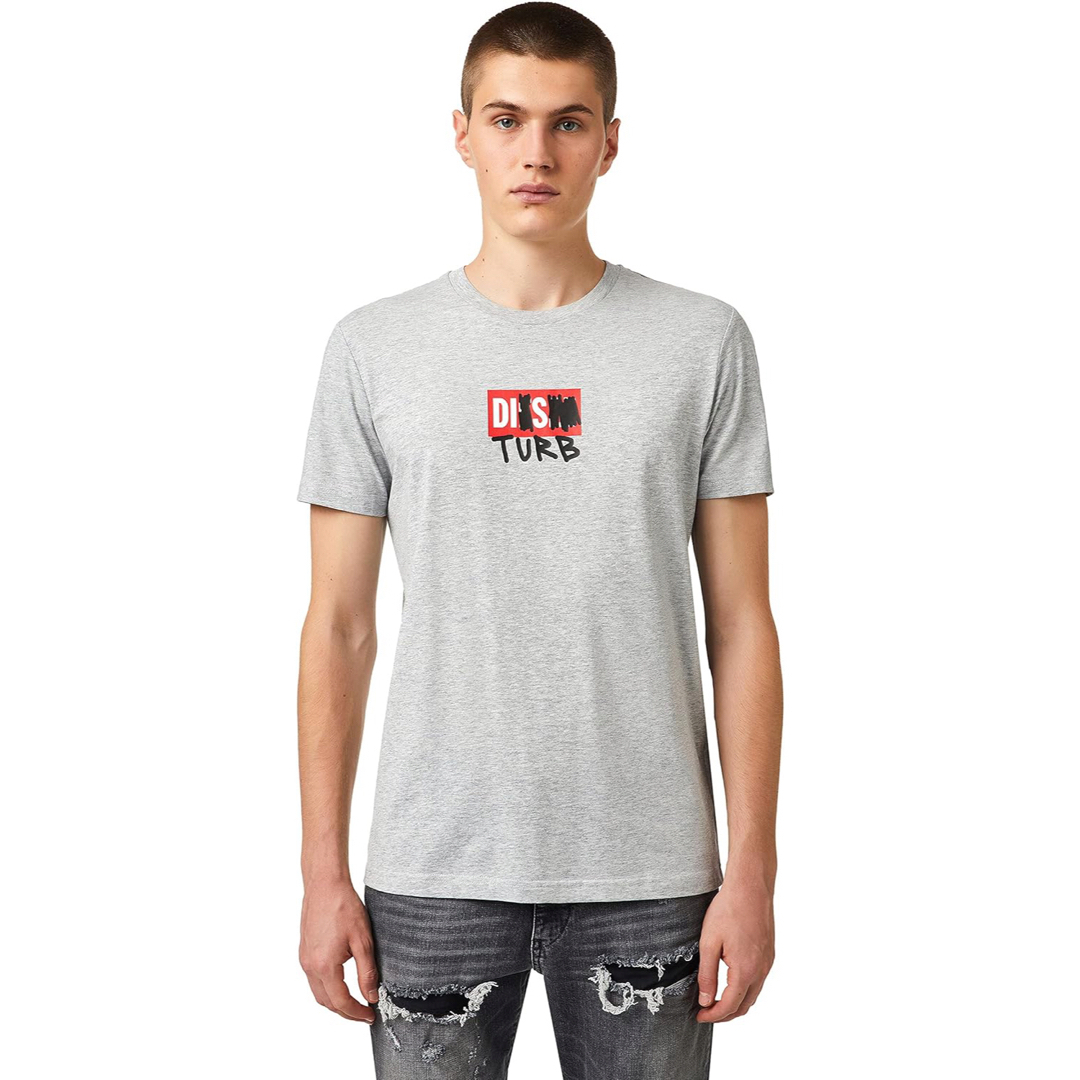 DIESEL(ディーゼル)のDIESEL Tシャツ M A032640GRAM Men's Slim グレー メンズのトップス(Tシャツ/カットソー(半袖/袖なし))の商品写真