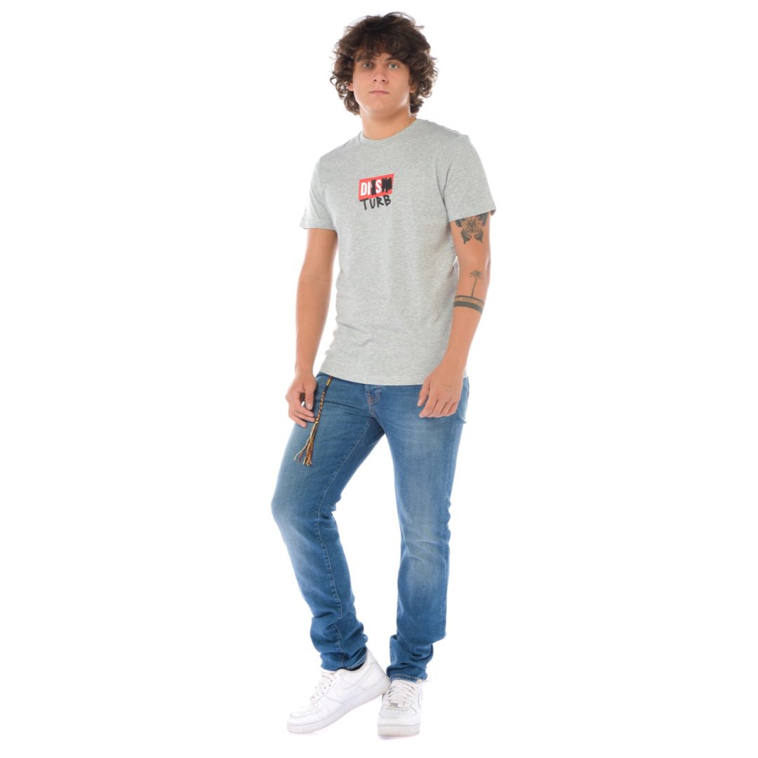 DIESEL(ディーゼル)のDIESEL Tシャツ M A032640GRAM Men's Slim グレー メンズのトップス(Tシャツ/カットソー(半袖/袖なし))の商品写真