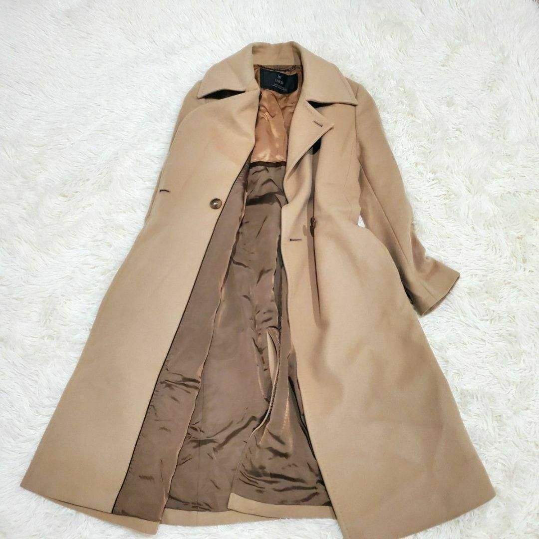 INED(イネド)のINED イネド チェスターコート カシミヤコート ベルト ロングコート レディースのジャケット/アウター(チェスターコート)の商品写真