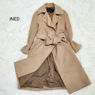 INED - INED イネド チェスターコート カシミヤコート ベルト ロングコート