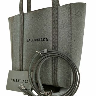 バレンシアガ(Balenciaga)のバレンシアガ　エブリデイトート xxs　2way　レザー　メタリックシルバー(ショルダーバッグ)