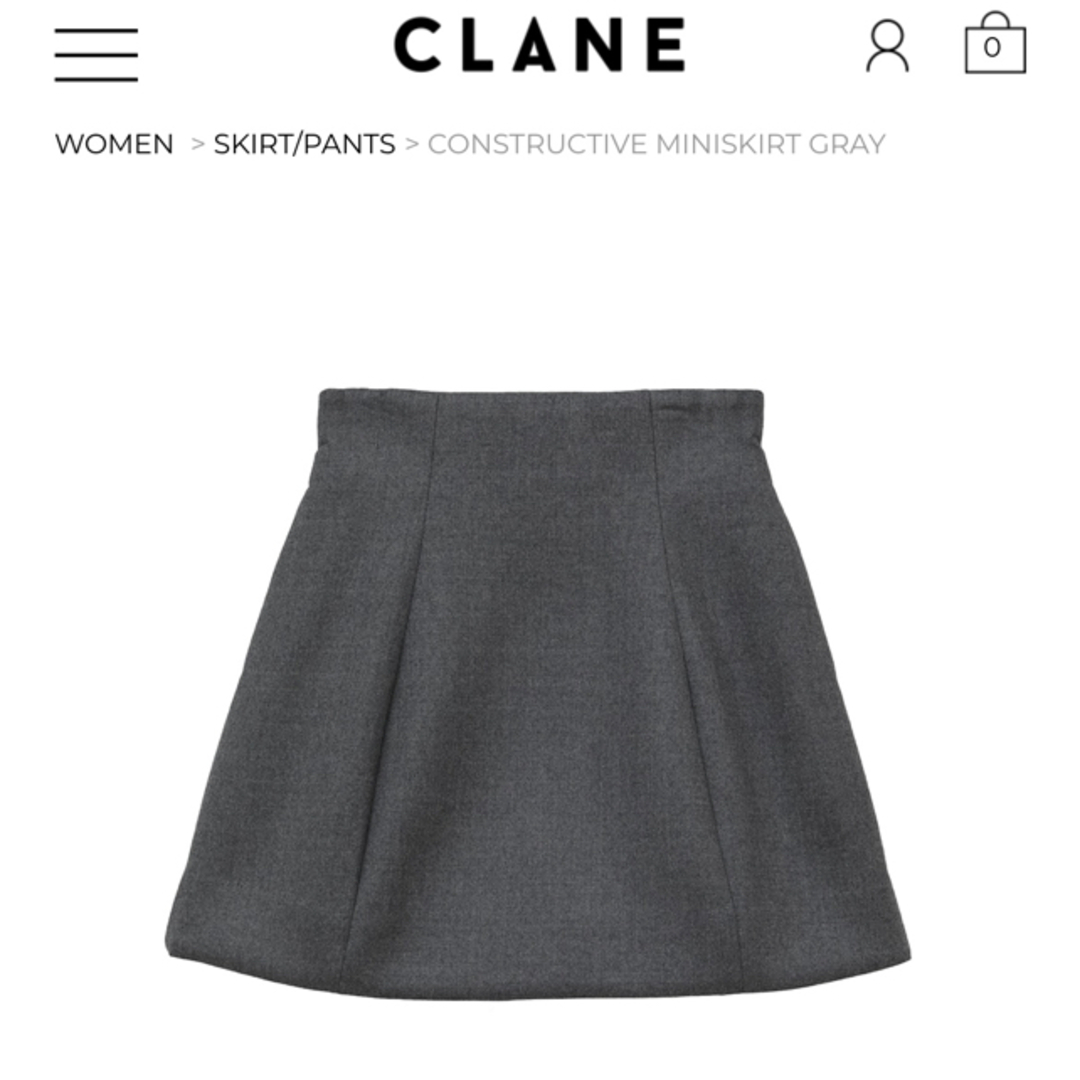 CLANE(クラネ)の【新品】CLANE CONSTRUCTIVE MINISKIRT ミニスカート レディースのスカート(ミニスカート)の商品写真