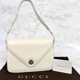 グッチ(Gucci)のグッチ GUCCI ショルダーバッグ GG ホワイト レザー(ショルダーバッグ)