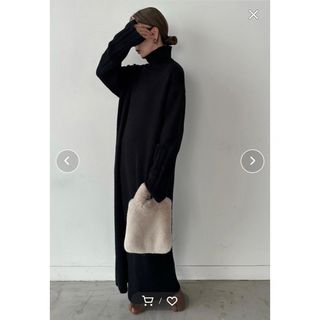 セレクトモカ(SELECT MOCA)のselect MOCA by son フィンガータートルニットロングワンピース(ロングワンピース/マキシワンピース)