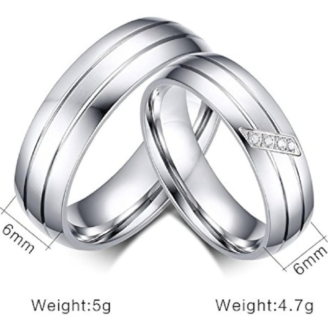 X987  ペアリング 結婚指輪 シルバー レディース  メンズ カップル レディースのアクセサリー(リング(指輪))の商品写真