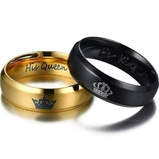 988  ペアリング 結婚指輪 ゴールド ブラック レディース メンズ カップル(リング(指輪))