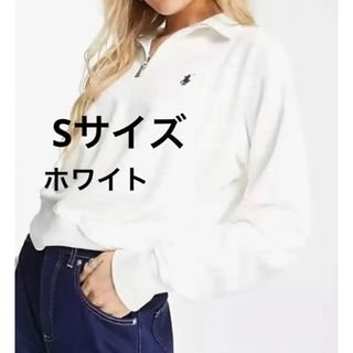 ポロラルフローレン(POLO RALPH LAUREN)のpoloラルフローレン ハーフジップ ポニーワンポイント パーカーホワイト(パーカー)