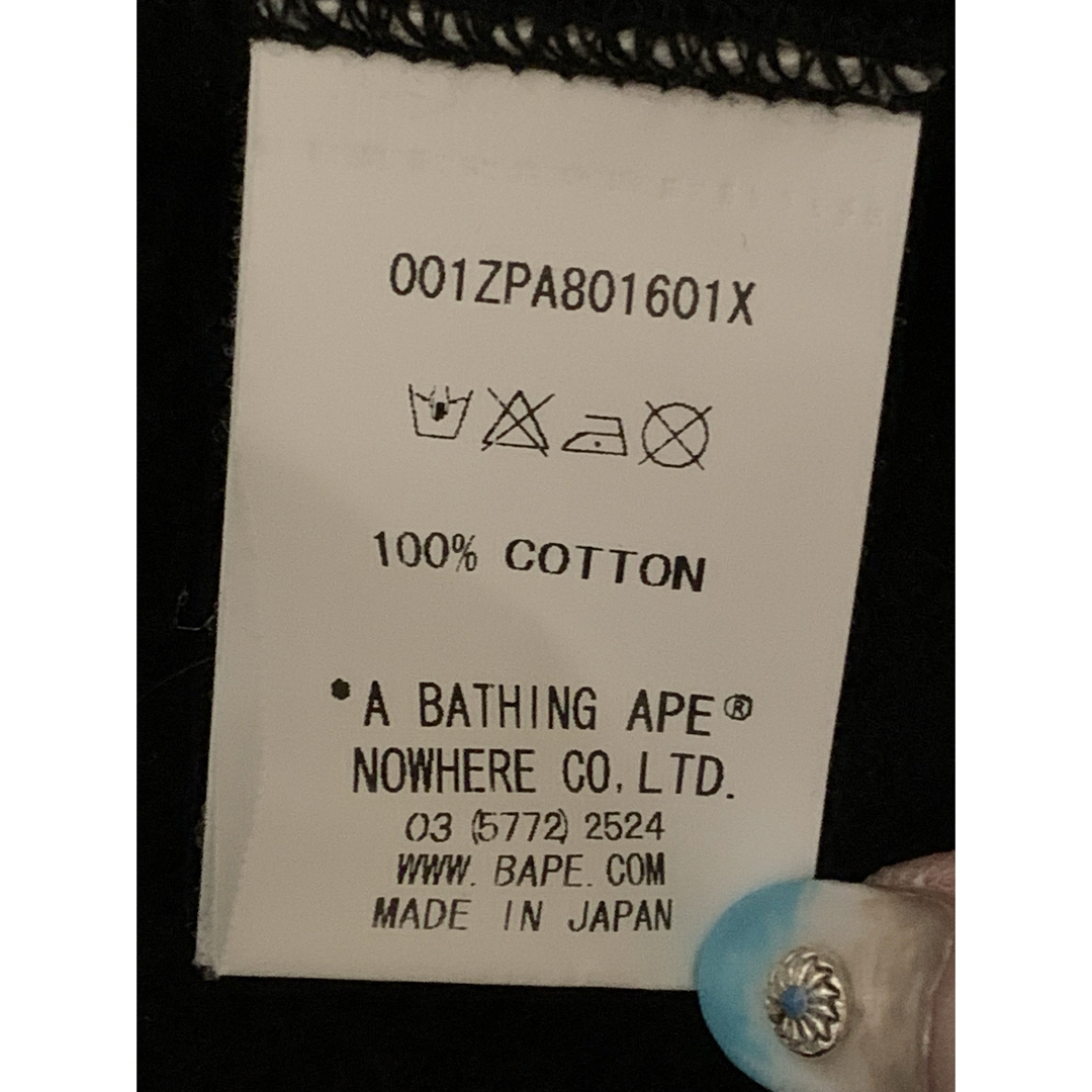 A BATHING APE(アベイシングエイプ)の★激レア★蓄光★ APE シャークパーカー ブラック　XL パーカー  メンズのトップス(パーカー)の商品写真