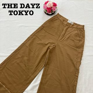 ザデイズトウキョウ(The Dayz tokyo)のザデイズトーキョー パンツ　レディース　ワイド　コットン　Mサイズ　ブラウン(カジュアルパンツ)