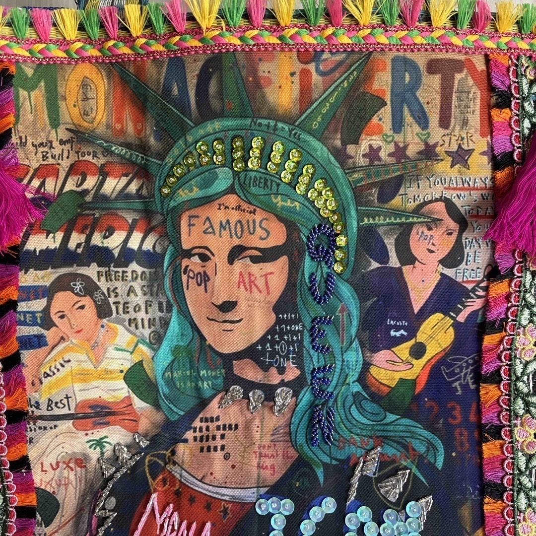 エスニック 自由の女神 トートバッグ レディースのバッグ(トートバッグ)の商品写真