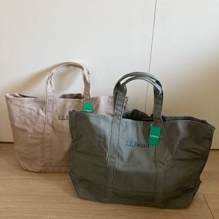 エルエルビーン(L.L.Bean)の【新品・未使用】L.L.Bean  グローサリートート　ベージュ　オリーブ(トートバッグ)