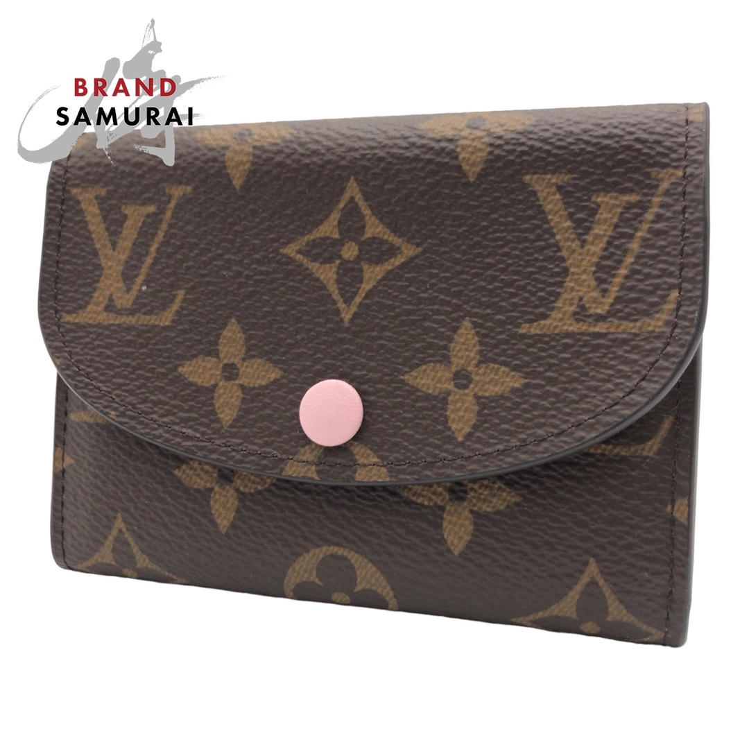 LOUIS VUITTON(ルイヴィトン)のLOUIS VUITTON ルイヴィトン モノグラム ポルトモネ ロザリ ブラウン 茶 ピンク PVC M62361 二つ折り財布 札入れ レディース 404325 【中古】 レディースのファッション小物(財布)の商品写真