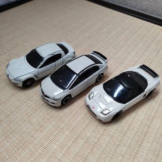 タカラトミー(Takara Tomy)のトミカ　ホンダNSX-R　シビックタイプR　初回特別　RX-8白スポーツカー３台(ミニカー)